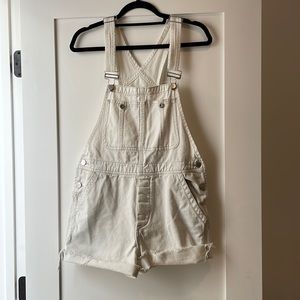 White Overall Shorts